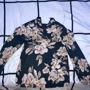 Black floral longsleeve